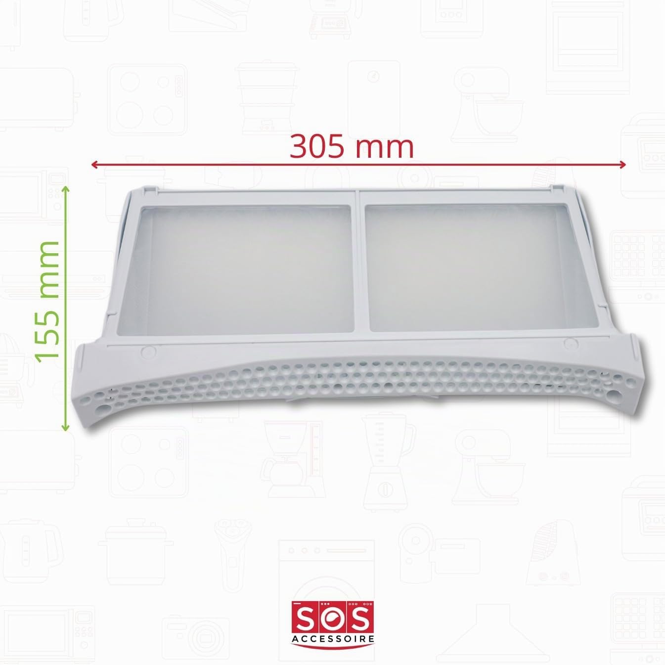 SOS - Filtro de pelusa para secadora 00652184, 763410725 BALAY, BOSCH, CONSTRUCTA, NEFF, SIEMENS, SMEG, VIVA