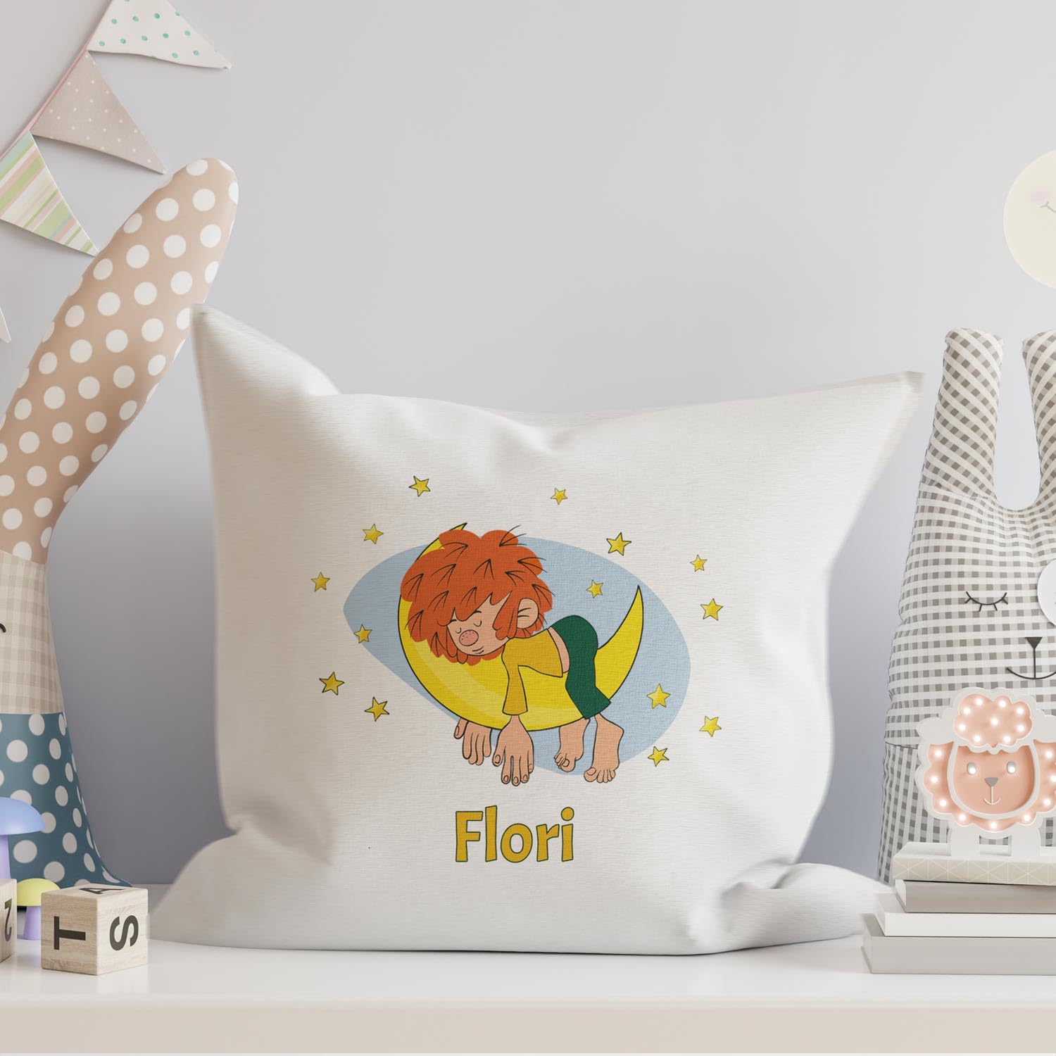 Bavariashop | PUMUCKL Kuschelkissen personalisiert | Personalisiertes Kissen mit Namen | Namenskissen mit Spruch | 40 x 40 cm