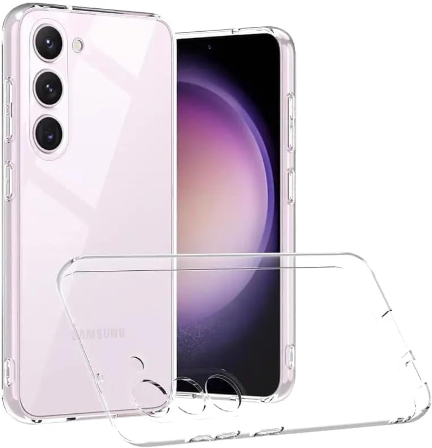 Zubitech Case for S23 Plus Case Clear Slim Thin Flexible TPU with Scratch-Resistant Gel Rubber Soft Silicone Protective Phone Case Cover Galaxy S23 Plus (Samsung Galaxy S23 Plus, Transparent)