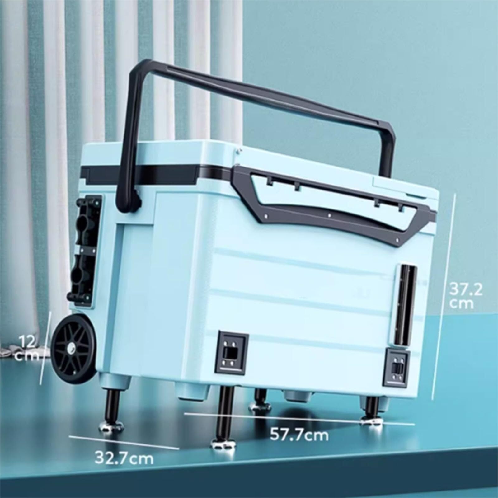 Angelbox Angelkasten Angelkisten-Set, Trolley, Angelbox Mit Rädern, Versteckte Rückenlehne, Ausziehbare Aufbewahrungsbox, Kann Sitzen, 40 L Angel Koffer Wasserdicht