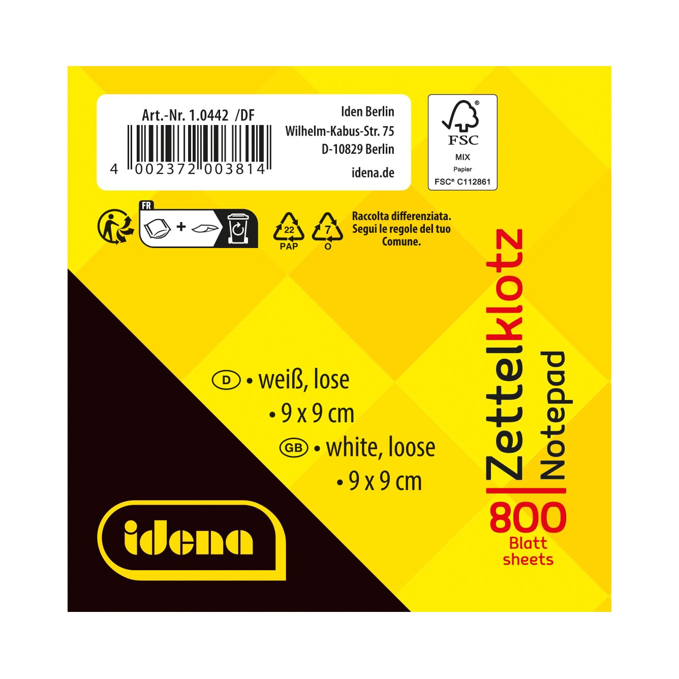 Herlitz Notizklotz geleimt 900 Blatt 9x9cm weiß - portofrei kaufen | Ex Herlitz Notizklotz geleimt 900 Blatt 9x9cm weiß - portofrei kaufen | Ex