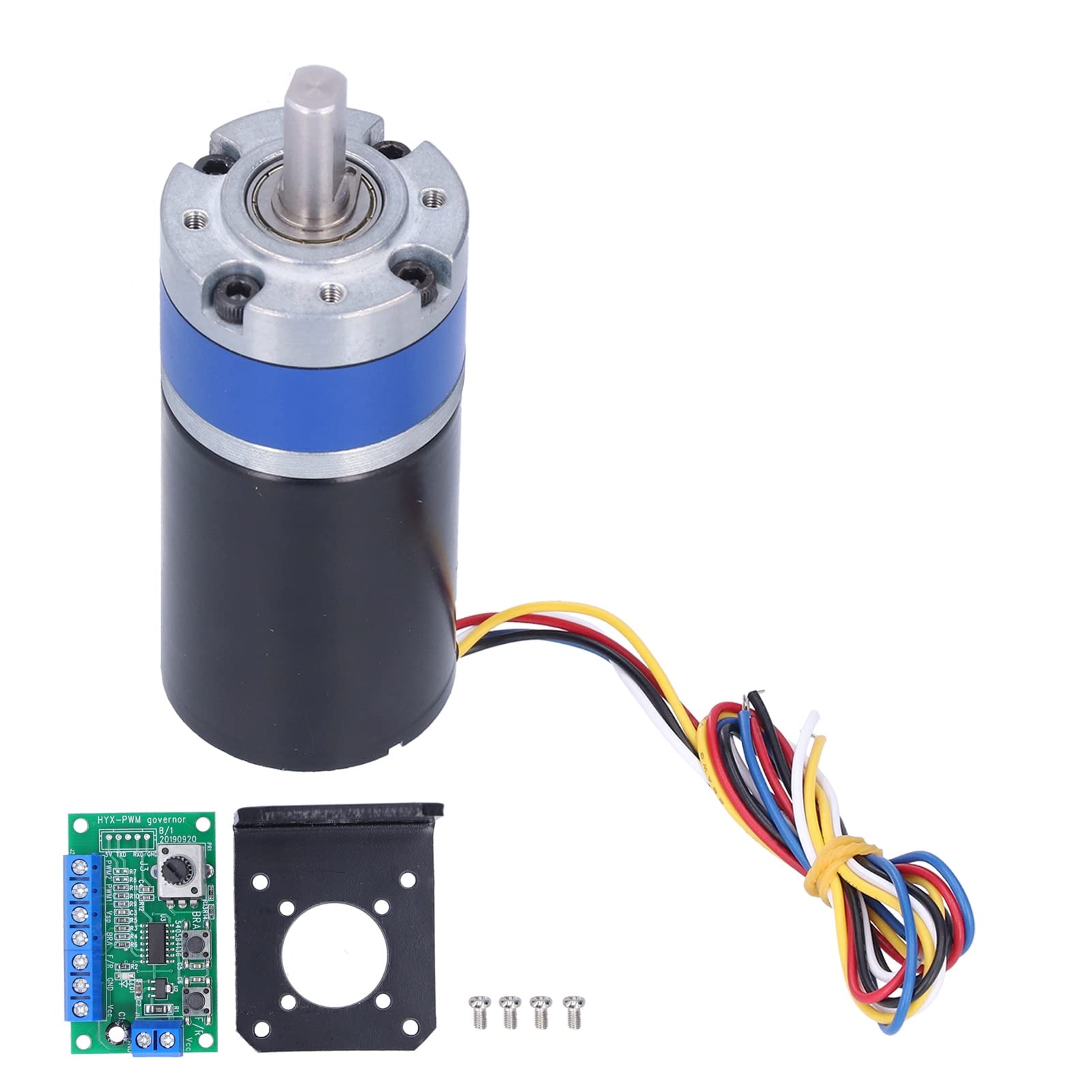 Motor de Reducción de Velocidad sin Escobillas DC24V con Controlador para Instrumentación y Monitoreo de Seguridad Engranaje Totalmente de Acero 1 Unidad (1600RPM)