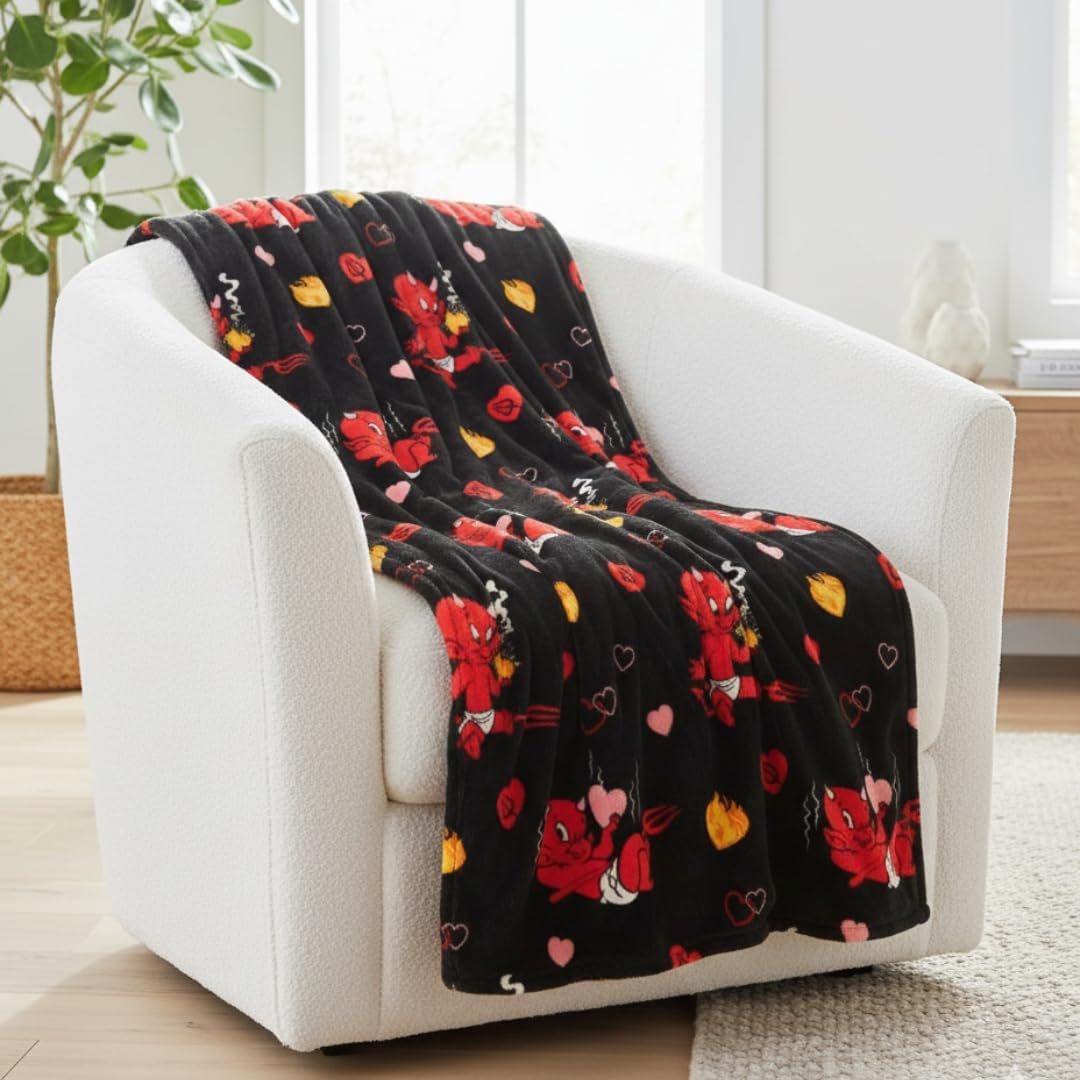 Hot Stuff The Little Devil Bedding Super Soft Plush Cozy Throw Blanket, 50 in x 70 in, (Officially Licensed Product) by Franco Collectibles