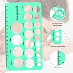 Nipple Rulers for Flange Sizing, Silicone & Soft Flange Size Measure for Nipples, Nipple Measuring Tool Flange with 1.5m Soft Tape Measure (Green)