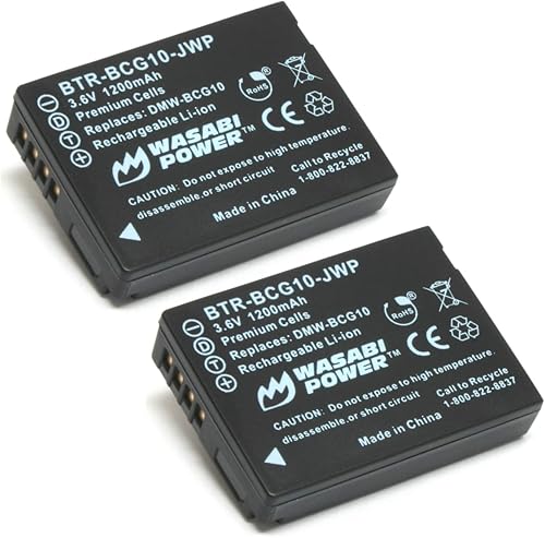 Wasabi Power Batería para Panasonic DMW-BCG10 (paquete de 2)