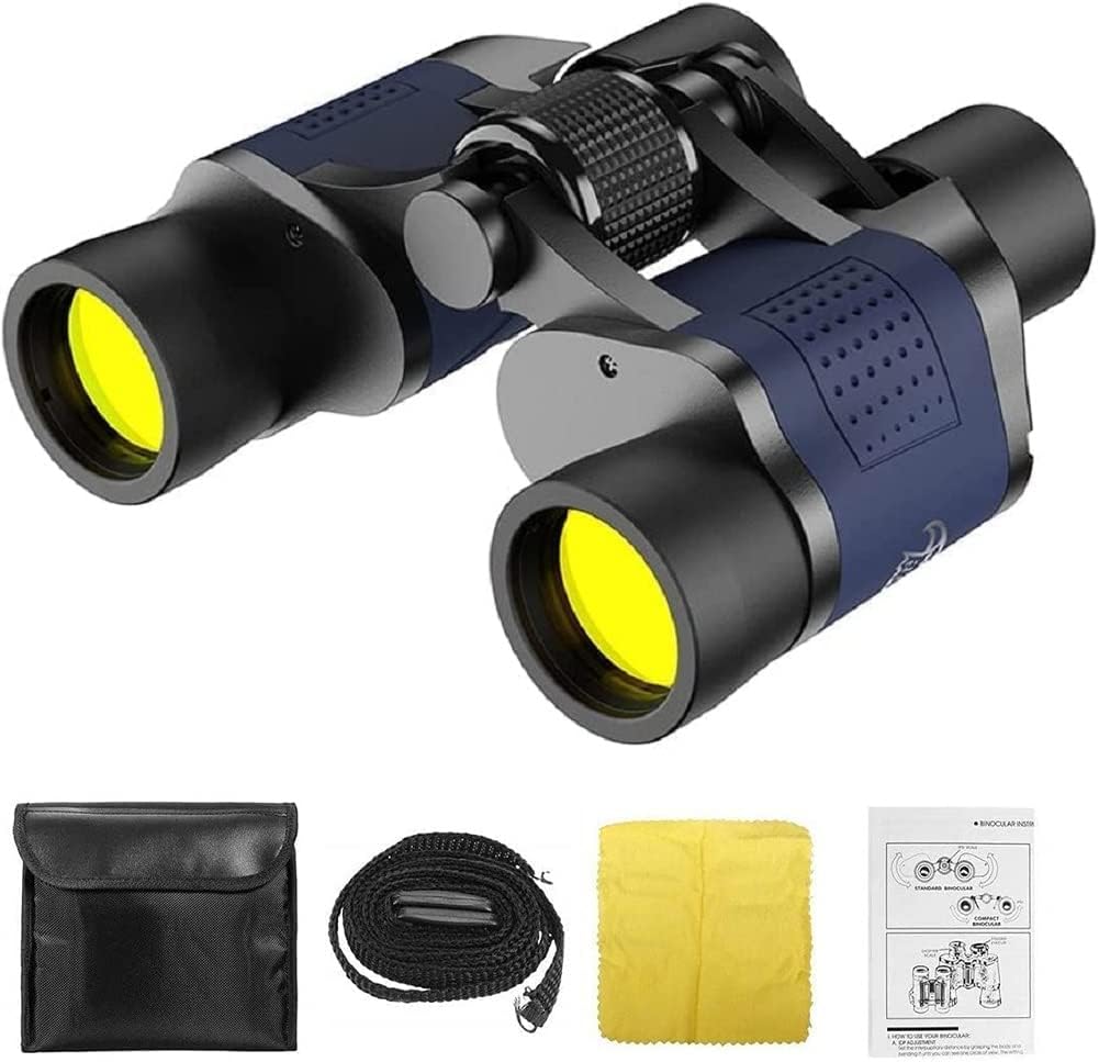 Binoculars, Telescope 60x60 HD waterproof Binoculars with BaK4 prisms, for Adults Bird Watching Travel Hunting Football Games Stargazing (60x60)