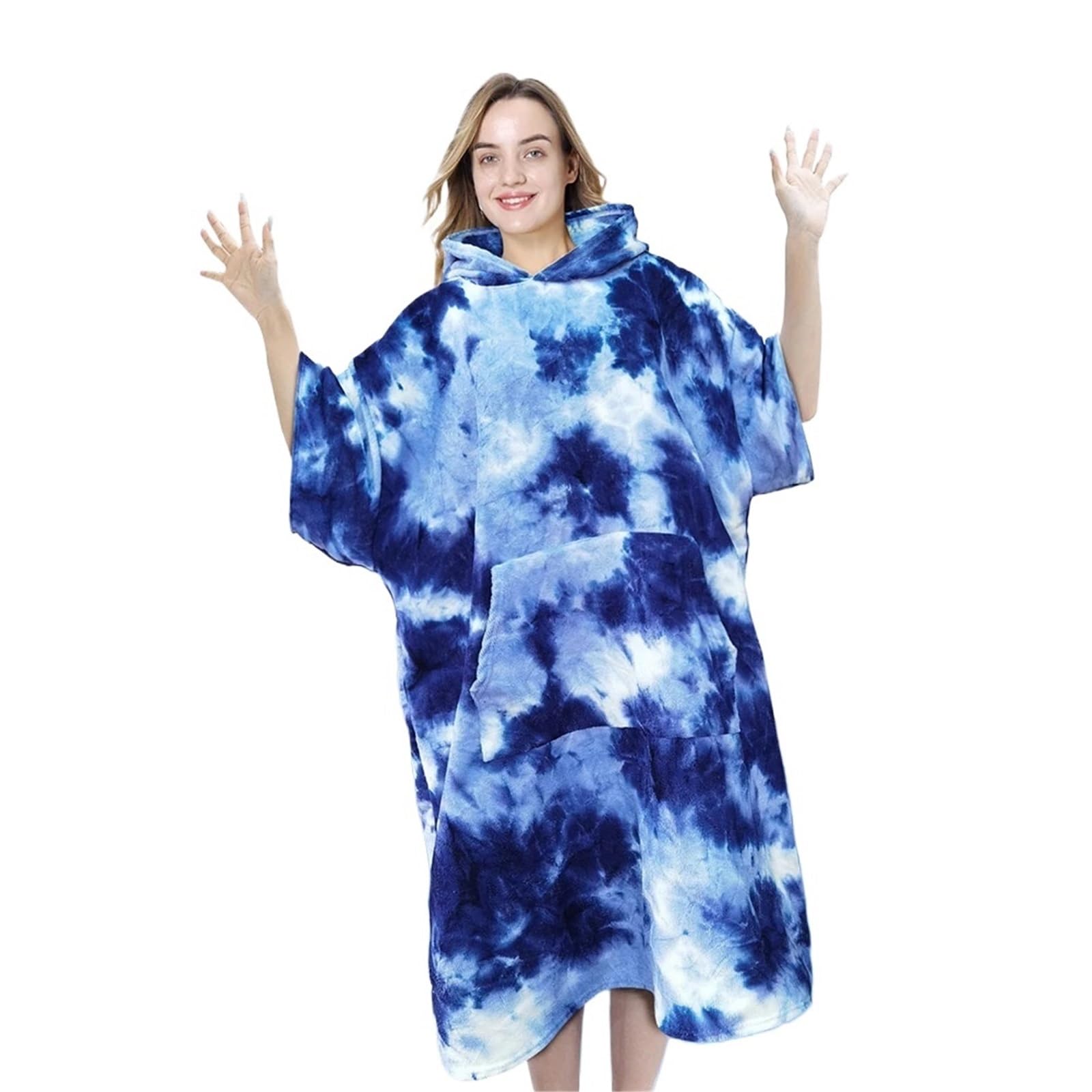 Poncho de Surf con Capucha Toalla Poncho for Surf, Bata Multifuncional con Capucha for Deportes acuáticos, Manta de Playa Microfibra Secado rápido Bolsillos Grandes, Toalla baño for Nadar(M)