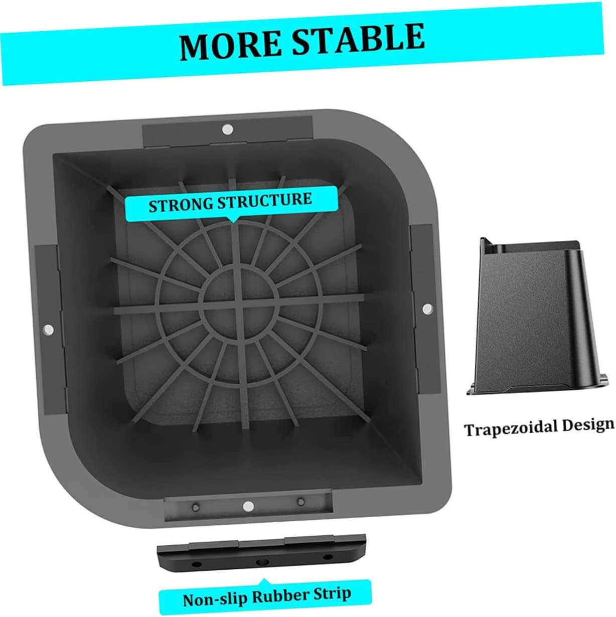 4pcs Rubber Bed Frame Risers Heavy Duty Furniture Lifters for Couches Tables Desks