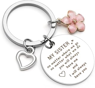 Keyring sister gifts keychain gifts for sister birthday christmas sister keyring special personalised sister gifts from sister presents jewellery on graduation wedding