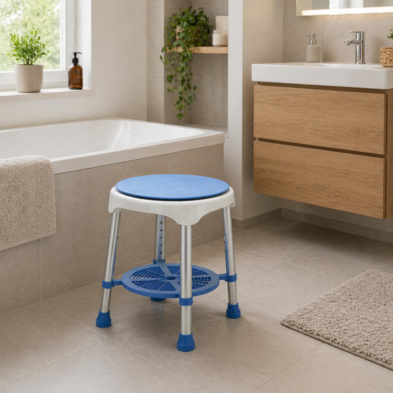 Taburete de ducha con asiento giratorio: comodidad, seguridad y flexibilidad para tu baño