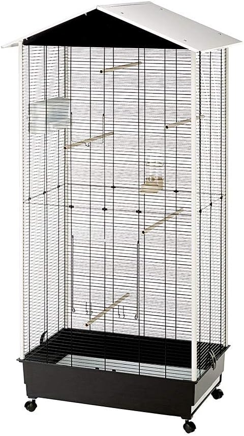 Ferplast Bird Cage Aviary NOTA Outdoor Indoor for Birds, Canaries ... - Multipurpose Bird Cage With Rotating Wheel