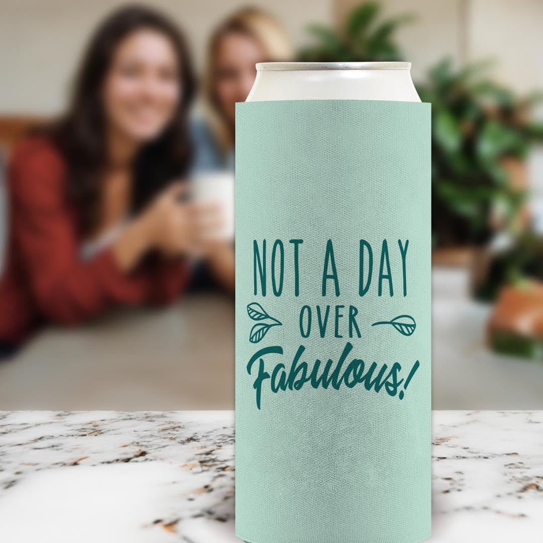 30th Birthday Gifts For Women Not A Day Over Fabulous 12-Pack Ultra Slim Can Thermocoolers