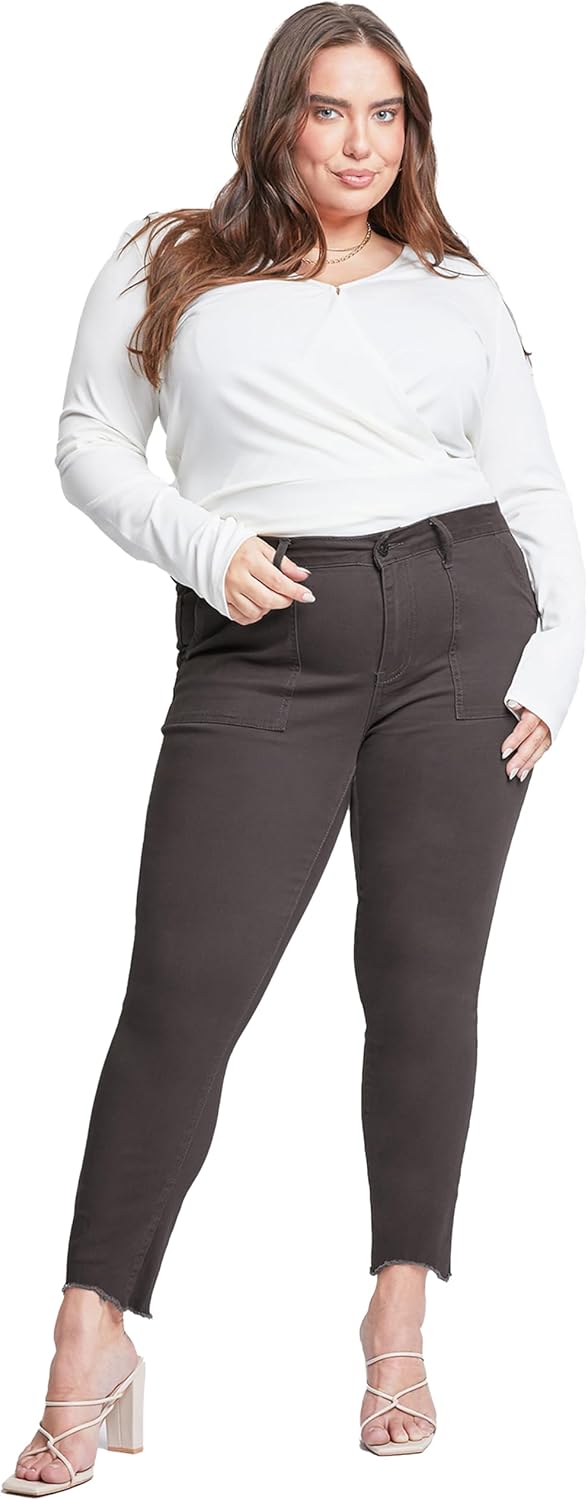 Royalty For Me Womens Women's Plus Size Raw Hem Pants - Image 6