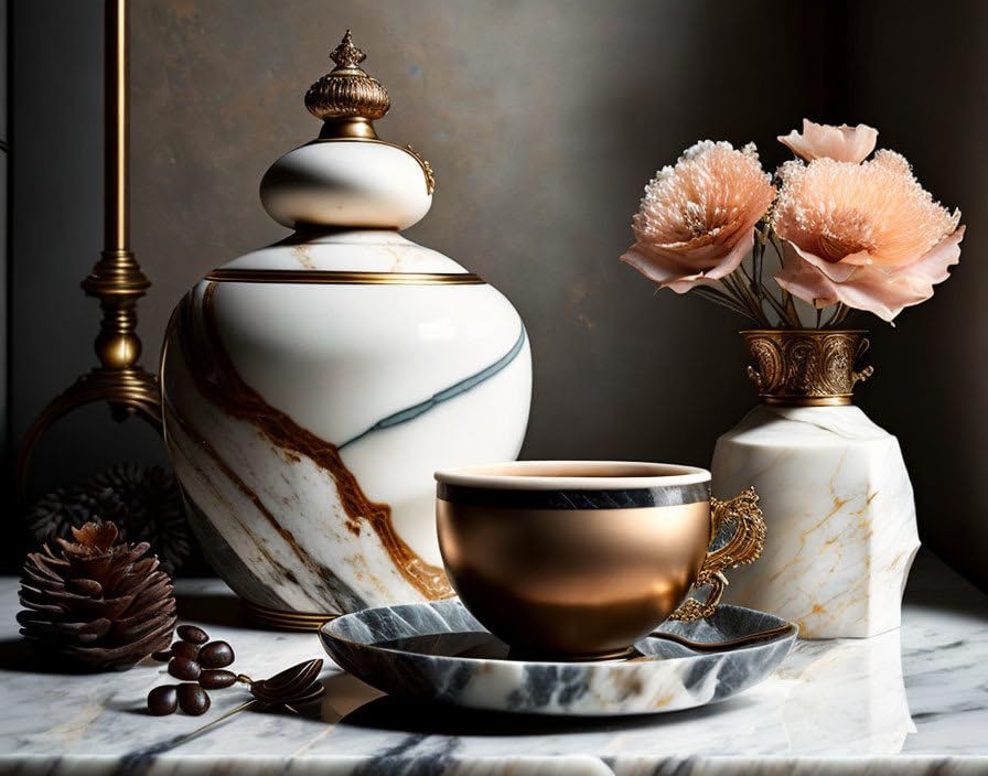 Nature morte antique Meechi réveillez la nostalgie d'une toile vintage