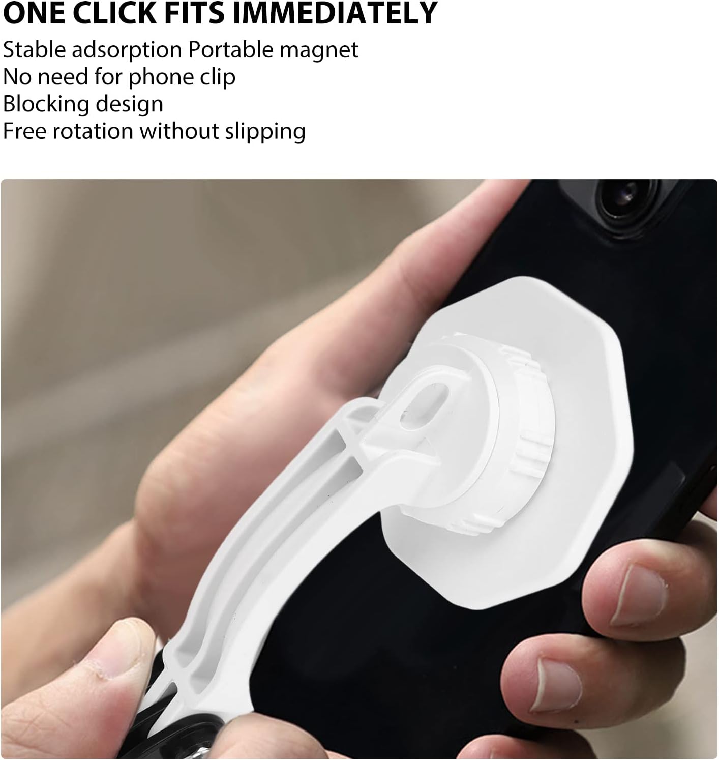 Magnetic Phone Holder Stabilizer 2 in 1 Design Rotatable Strong Magnetic Adsorption for OM 4 4SE 5 Osmo Mobile SE 6 12 and Above