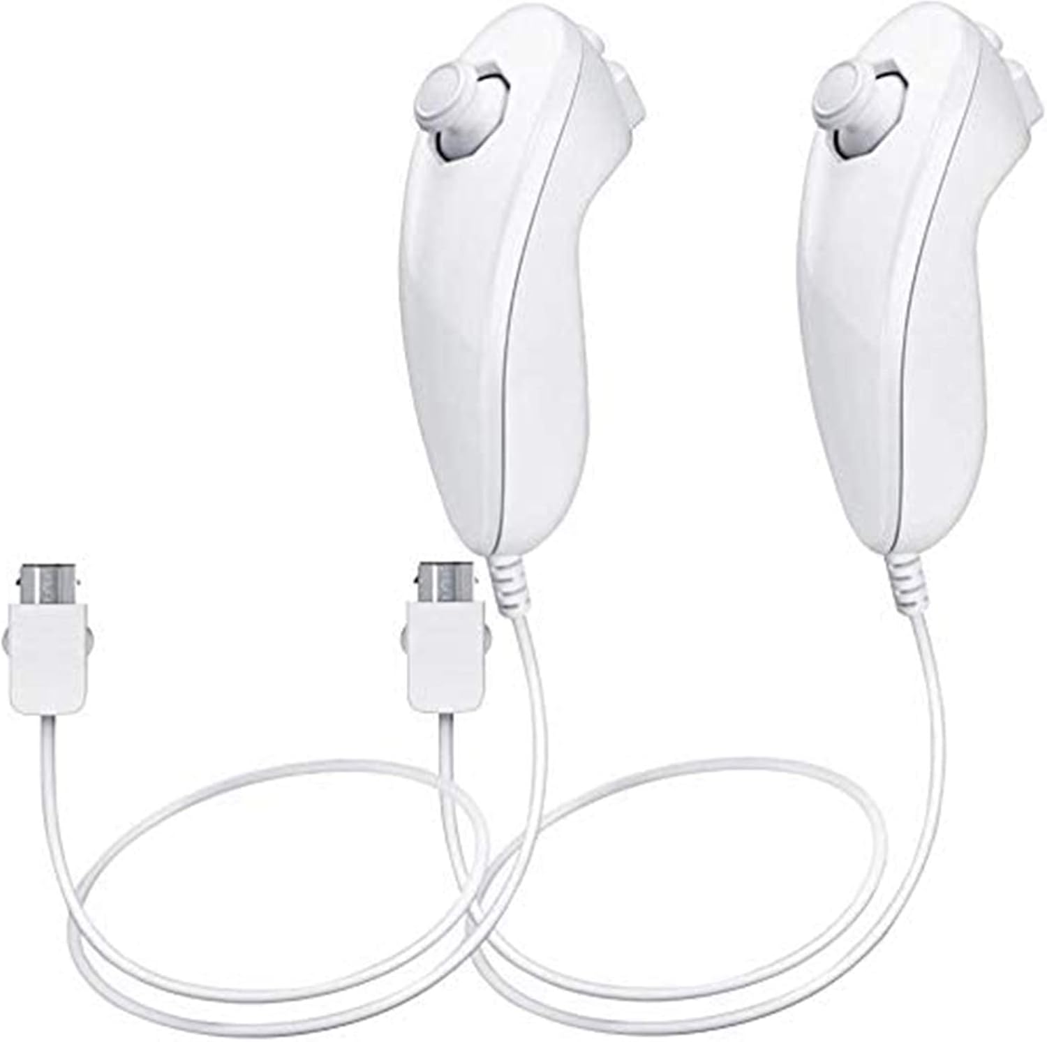 Wii Nunchucks Controller Remote, Aesybath Wii Nunchuck Compatible with Nintendo Wii Console (Nunchucks)