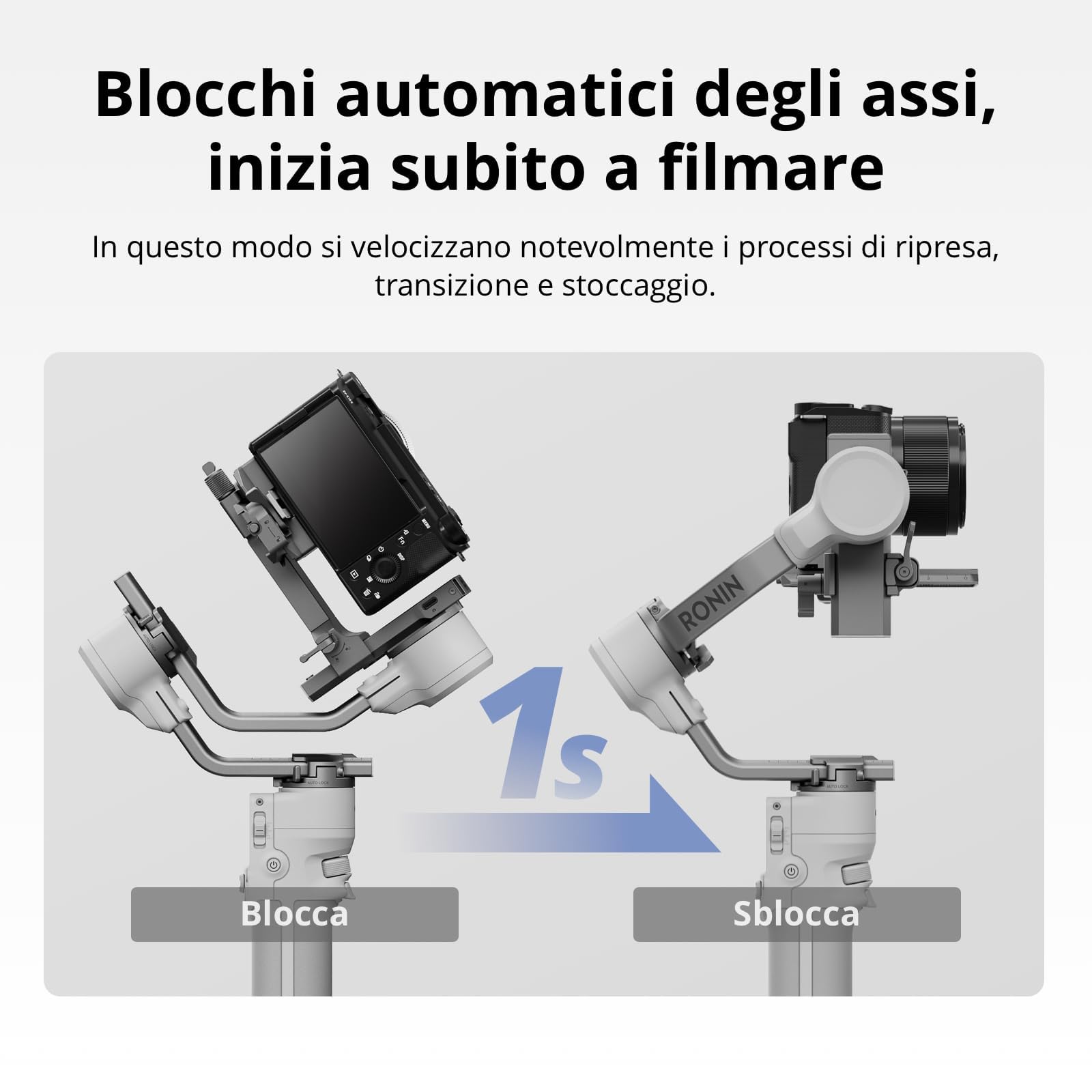 DJI RS 4 Mini Combo con borsa portatile, stabilizzatore cardanico per fotocamera Canon/Sony/Panasonic/Nikon/Fujifilm, blocco automatico degli assi, capacità di carico 2 kg, cardano per