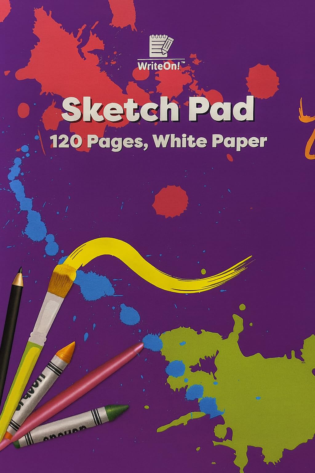 A4 Artists Sketch Pad | 60 Sheets | 80GSM White Cartridge Paper | Drawing Book for Sketching, Doodling & Art | Portable A4 Sketchbook for Artists, Students & Professionals (Purple Cover)