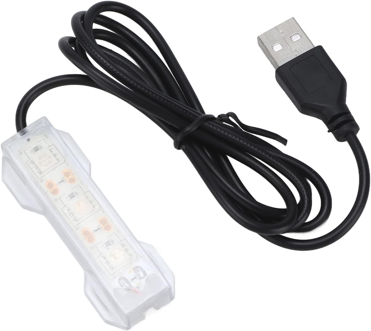 Fish Light, Aquarium Light Fish Led Light Underwater Light USB Charging Plastic Portable LED Aquarium Light for Freshwater Fish Office Desk Aquarium, 2.4x0.9in