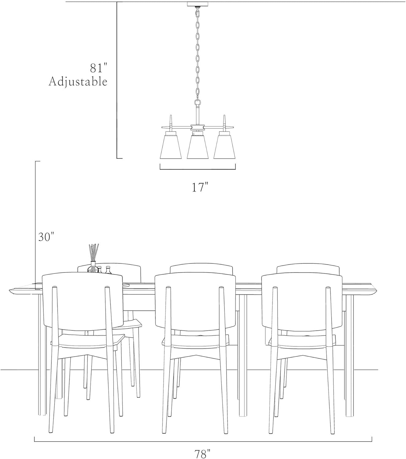 KSANA Chandeliers for Dining Room, Gold 3-Light Chandeliers Hanging Light Fixtures, Modern Island Lighting for Kitchen in Black and Brass Finish