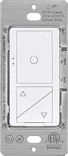 BESTTEN Super Slim Digital Led Dimmer Switch with Air Gap Power Cut Off Switch, MCU Smart-chip Technology and 3 Button Control, Single Pole or 3 Way Dimmer Light Switch, ETL Listed, Snow White