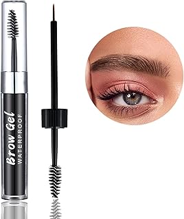 Brow Gel - Eyebrow Tint - Black Waterproof Eyebrow Gel Long Lasting Eyebrow Tattoo with Brush - Transparent And Sweat-Proof Eyebrow Dye - Smudgeproof Brow Gel for Makeup Naturally Defined (Black)