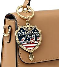 7Pcs America 250th Anniversary Keychain, 1776-2026 USA Semiquincentennial Commemorative Keyring, Patriotic US Flag Eagle Souvenir Gift for 2026 Celebration