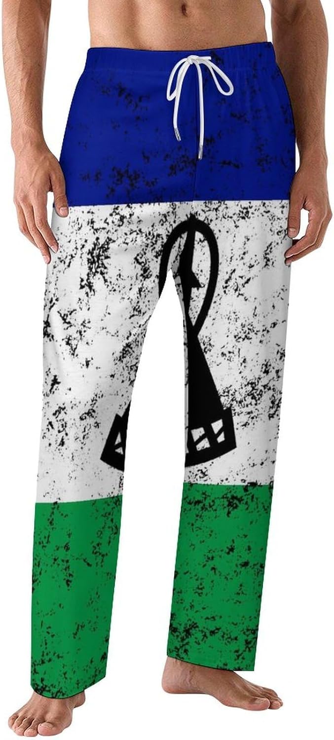 Ukraine Flag Men's Pajama Pants Bottoms Sleep Lounge PJ Pants,