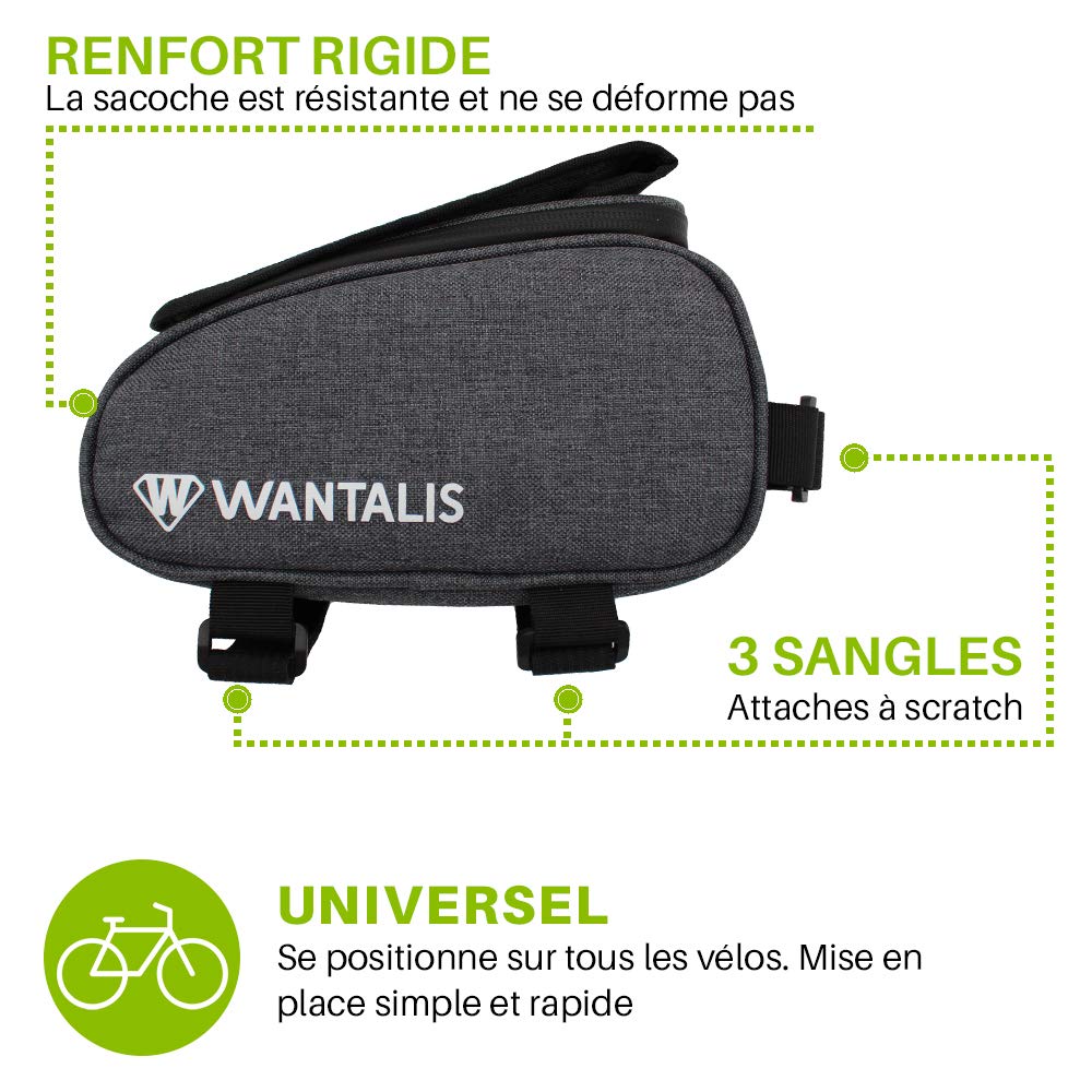 Wantalis Bracciale Da Corsa Con Custodia Rimovibile Per Smartphone Fino A 6.5'' - Nero, Taglia L