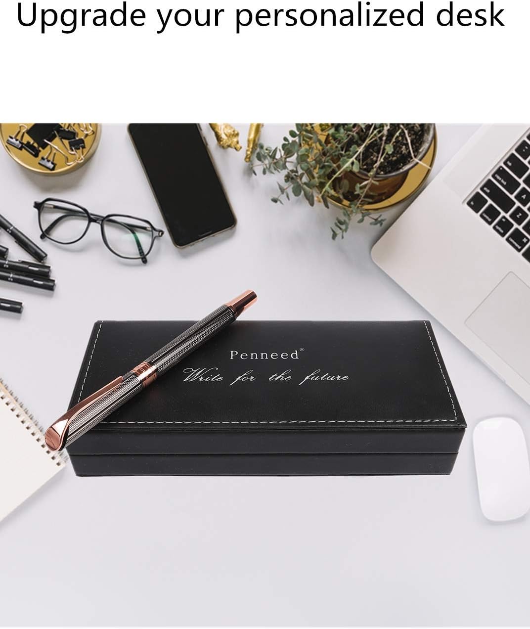 Rollerball Pen Gift Set for Men Women Executive Home Office Use, with Gift box Refillable 0.7mm Black Ink G5(Dark Gray) - Image 7