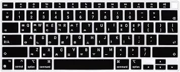 Korean US Keyboard Cover Skin for MacBook Air 13.3 13 A2337 Touch ID