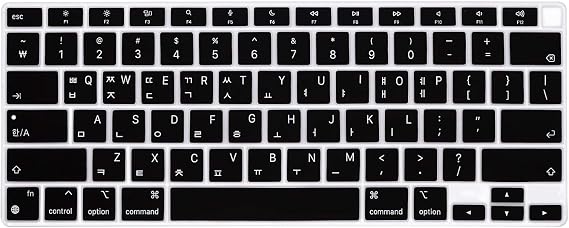 Korean US Keyboard Cover Skin for MacBook Air 13.3 13 A2337 Touch ID