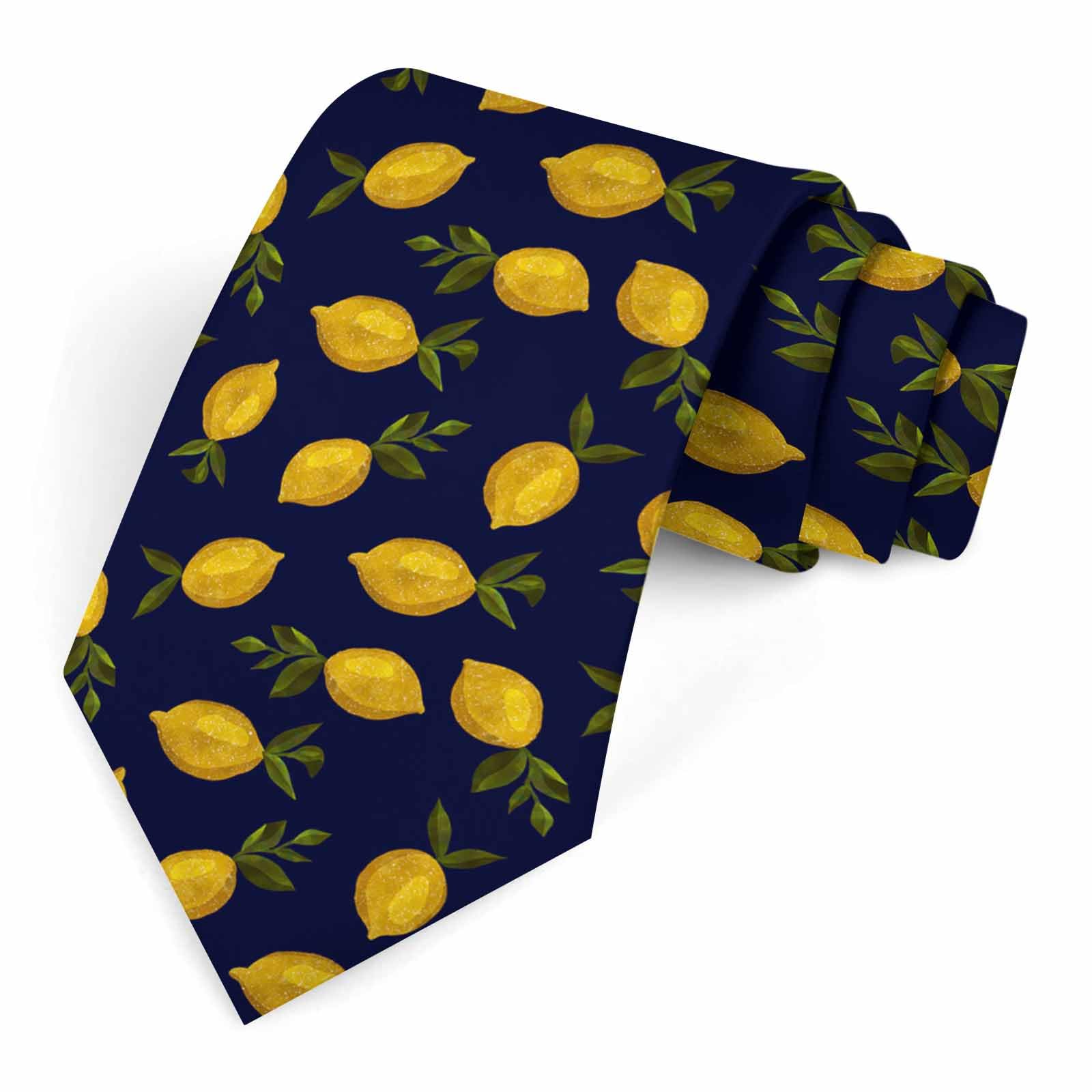 Muntayson Yellow Lemon Mens Tie Men's Necktie Ties for Mens Daily Wedding Party Business
