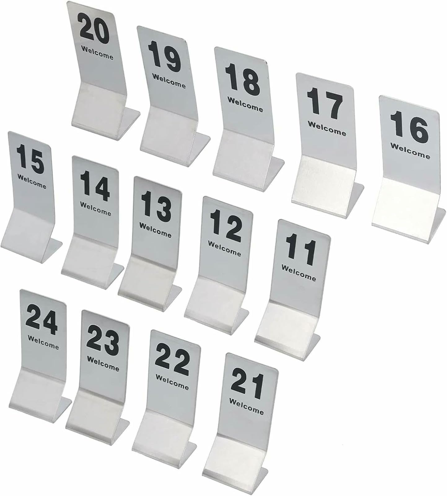 Table Numéros Holder Acier Inoxydable Cartes De Table Sign Holder
