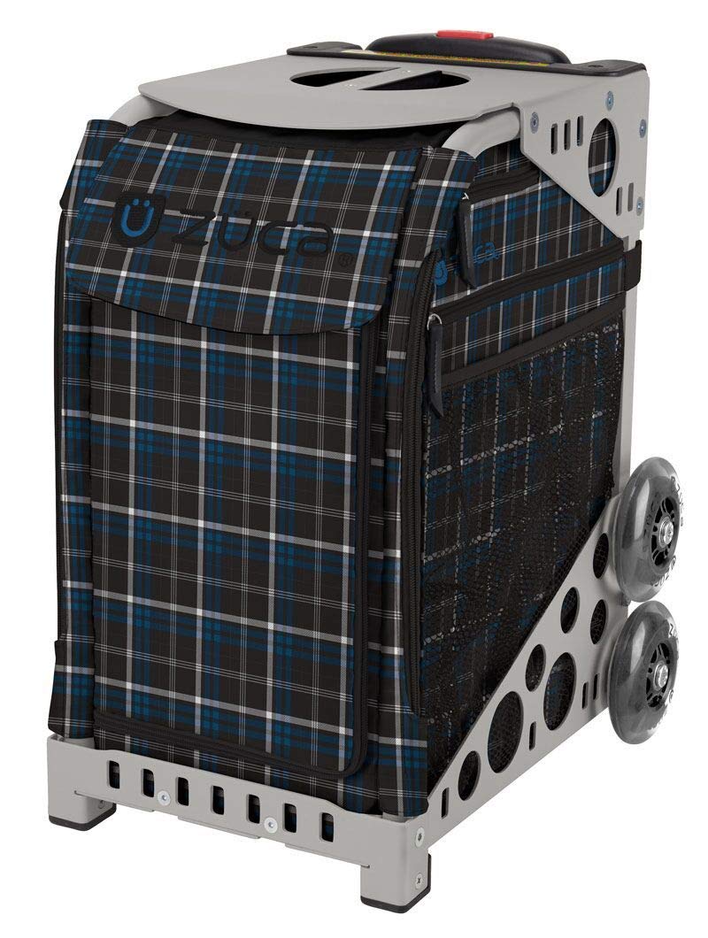 ZUCAImperial Plaid Sport Insert Bag and Gray Frame with Flashing Wheels