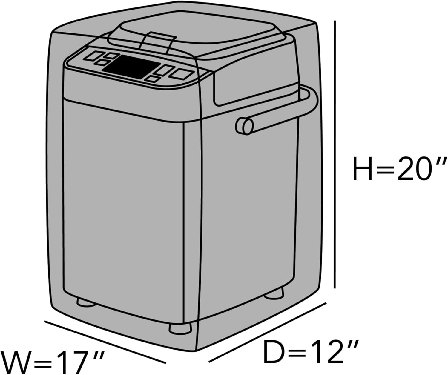 Covermates Keepsakes - Bread Maker Cover - Dust Protection - Stain Resistant - Washable - Appliance Cover, Red