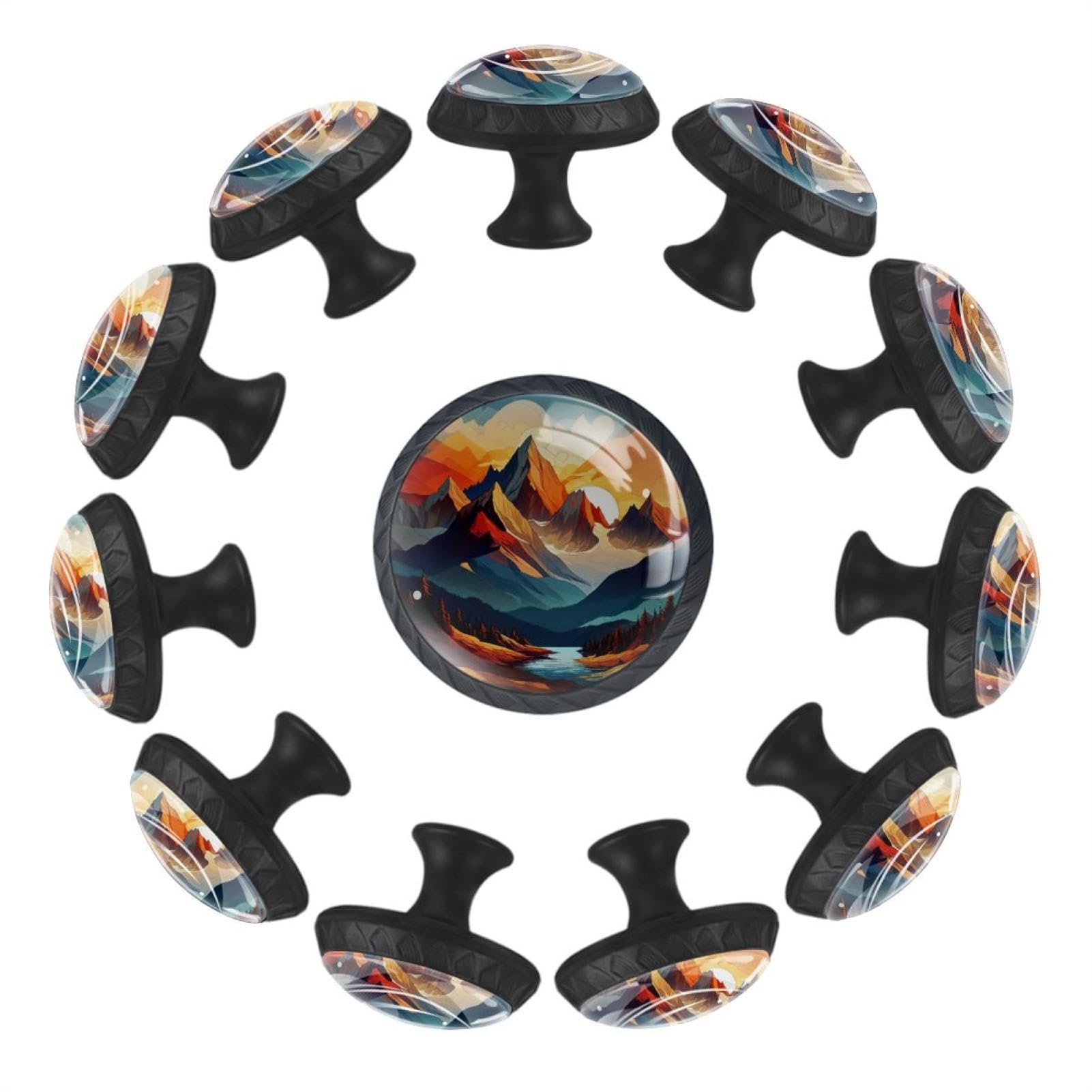 Boutons de tiroir en verre transparent durable lot de 12 finition tendance haut de gamme