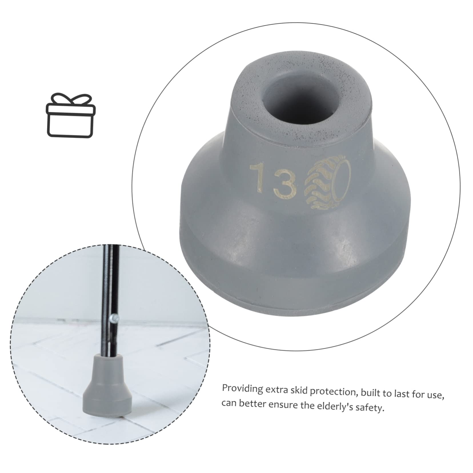 HAPINARY 4pcs Crutch Rubber Feet Whelping Pads Anti-Skid Crutch Foot Pad Crutch End Mat Non-Slip Crutch Pad Cane Tips Cane Accessories Rubber Tips for Canes Pads for Crutches Cane Foot Pad