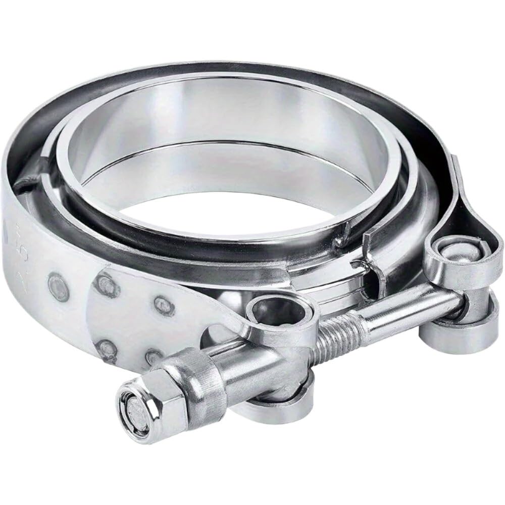 1pcs 3inch V-Band Clamp &304 Stainless Steel Flange kit Vband for Exhaust Downpipe