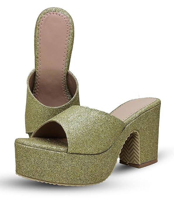 Image of Digni Sandal for Womens Chunky Heel Pump Sandals Party Wedding Strappy Sandals.