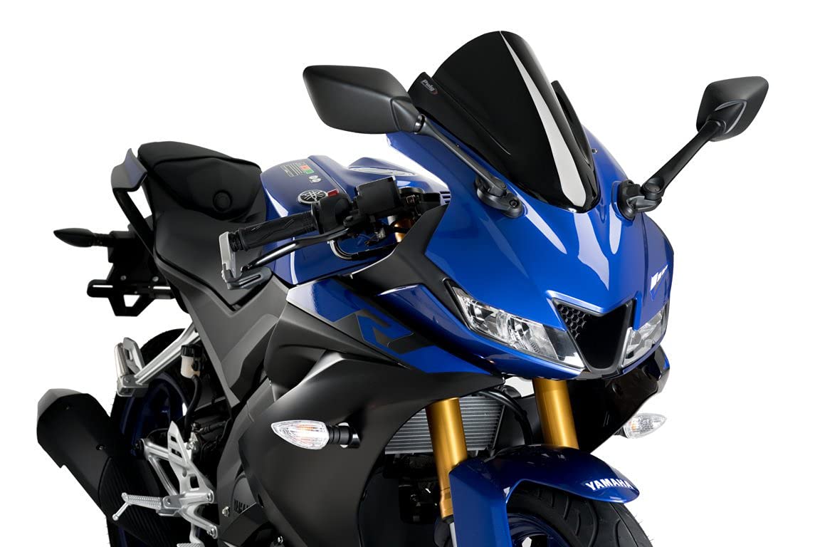 Puig Racing Screen | Black (Opaque) | Yamaha YZF-R125 2019>2022
