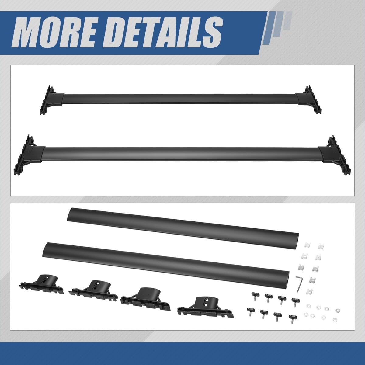 Auto Dynasty Roof Rack Cross Bars Compatible with 2010-2015 Lexus RX350 RX450H, 150lbs Rooftop Cargo Bars Aluminum Anti-Corrosion Roof Rails for Luggage Bike Kayak Racks