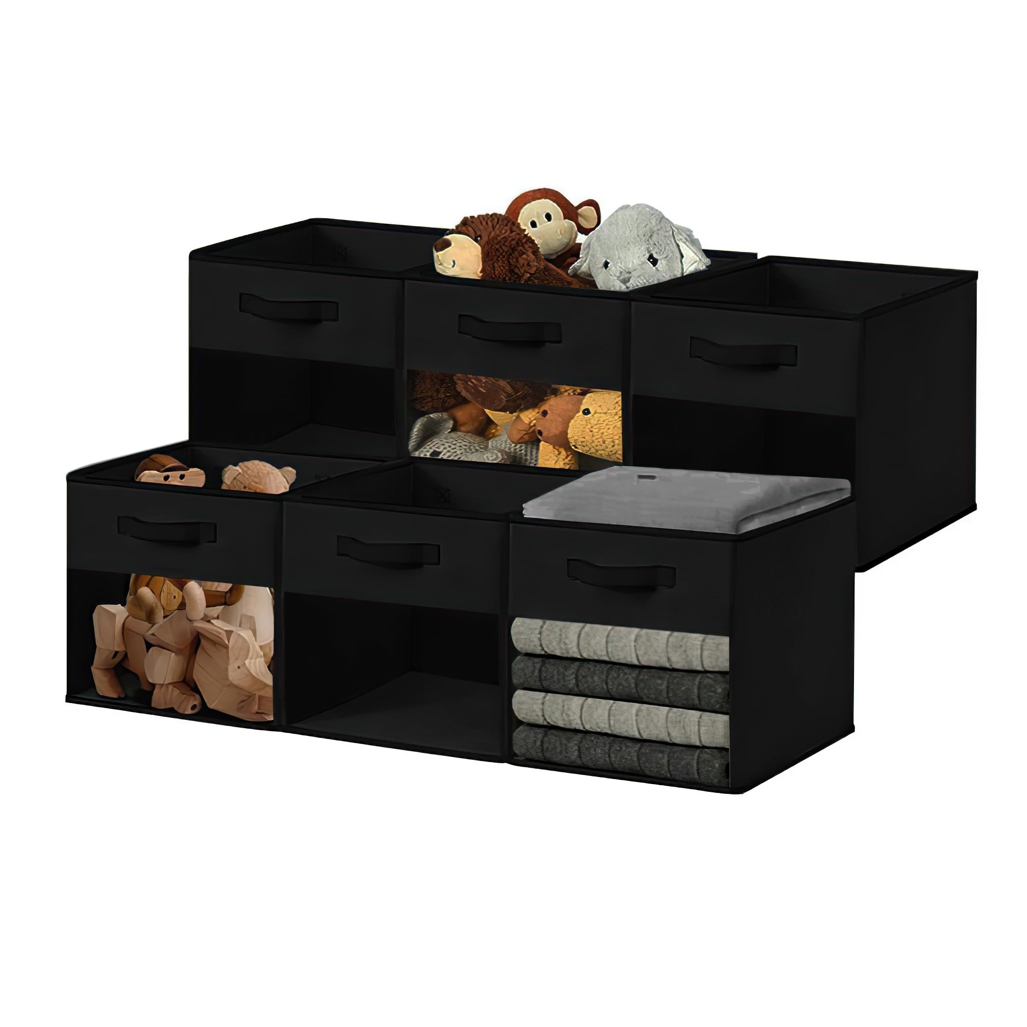 DECOMOMO Storage Bins, Cube Storage Bin with Window