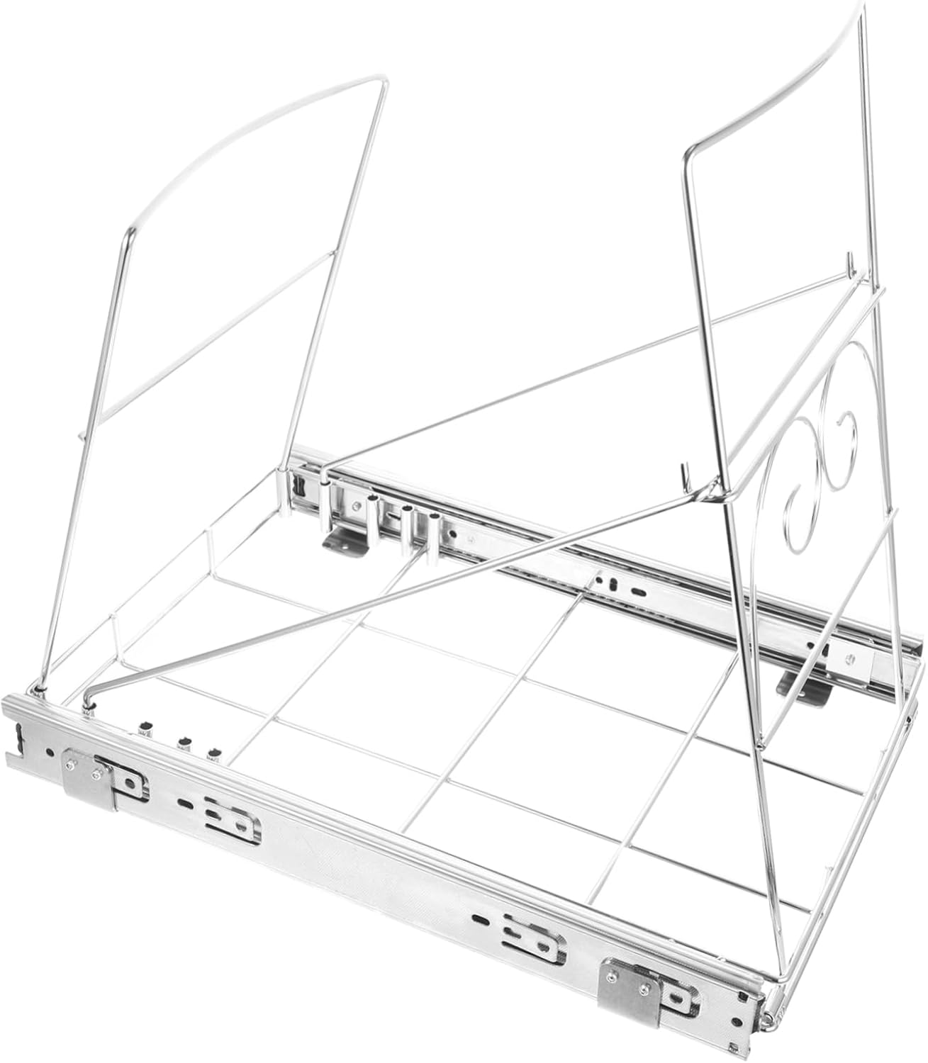 Sink Kitchen Trash Can Holder Pull-out Slider Shelf Stainless Steel Flexible Design