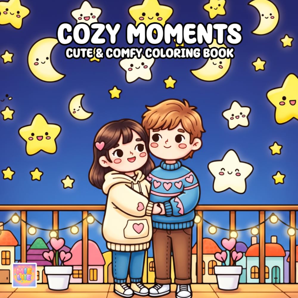 Cozy Moments Coloring Book: Adorable Cozy Spaces, Cute Everyday Moments, and Charming Scenes to Color