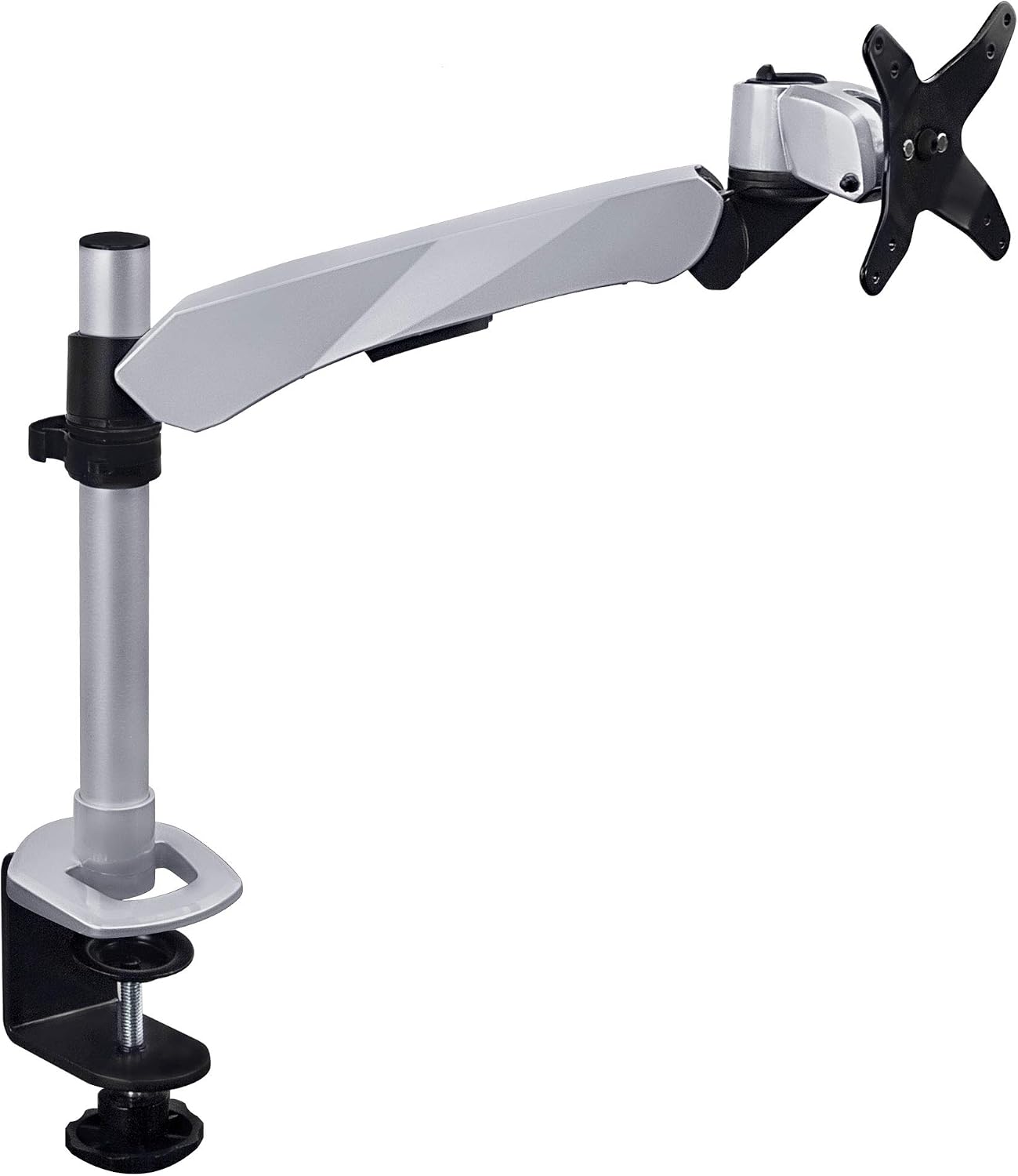 Mount-It! Single Monitor Desk Mount With Gas Spring Arm | Clamp Base | Modular Design For Future Expansion | Premium Aluminum Cast