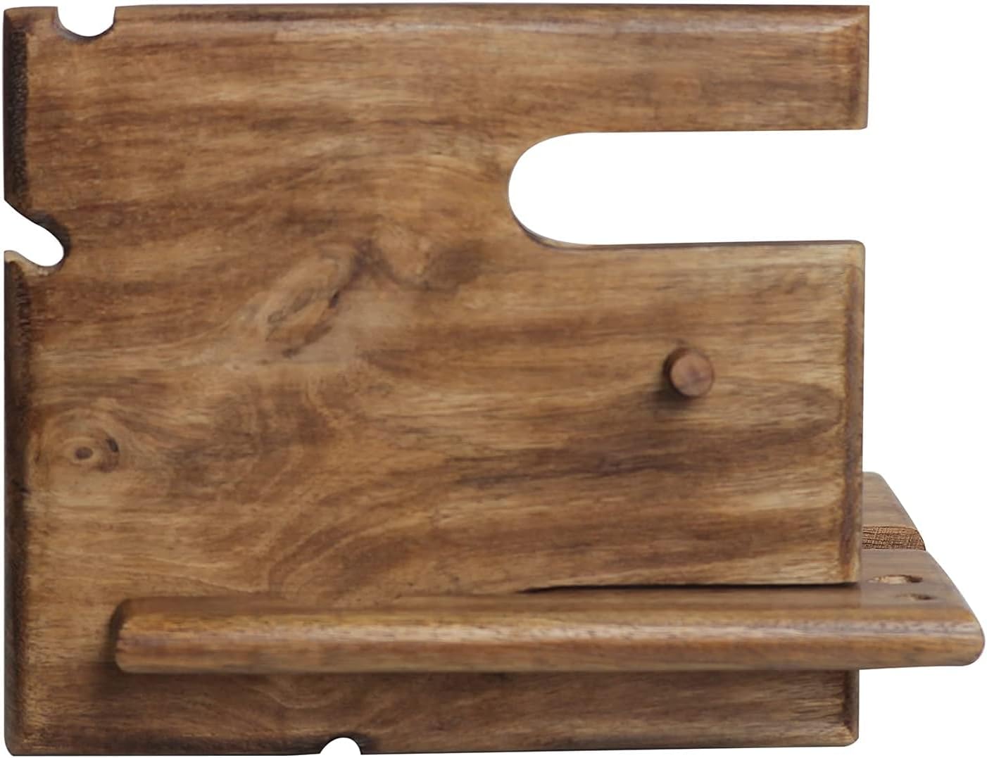 wood phone docking station for men - Night Stand Organizer for Cell Phone Stand, Key Holder, Wallet Stand Watch irthday Gifts for Mom, Dad - Anniversary Idea from Wife