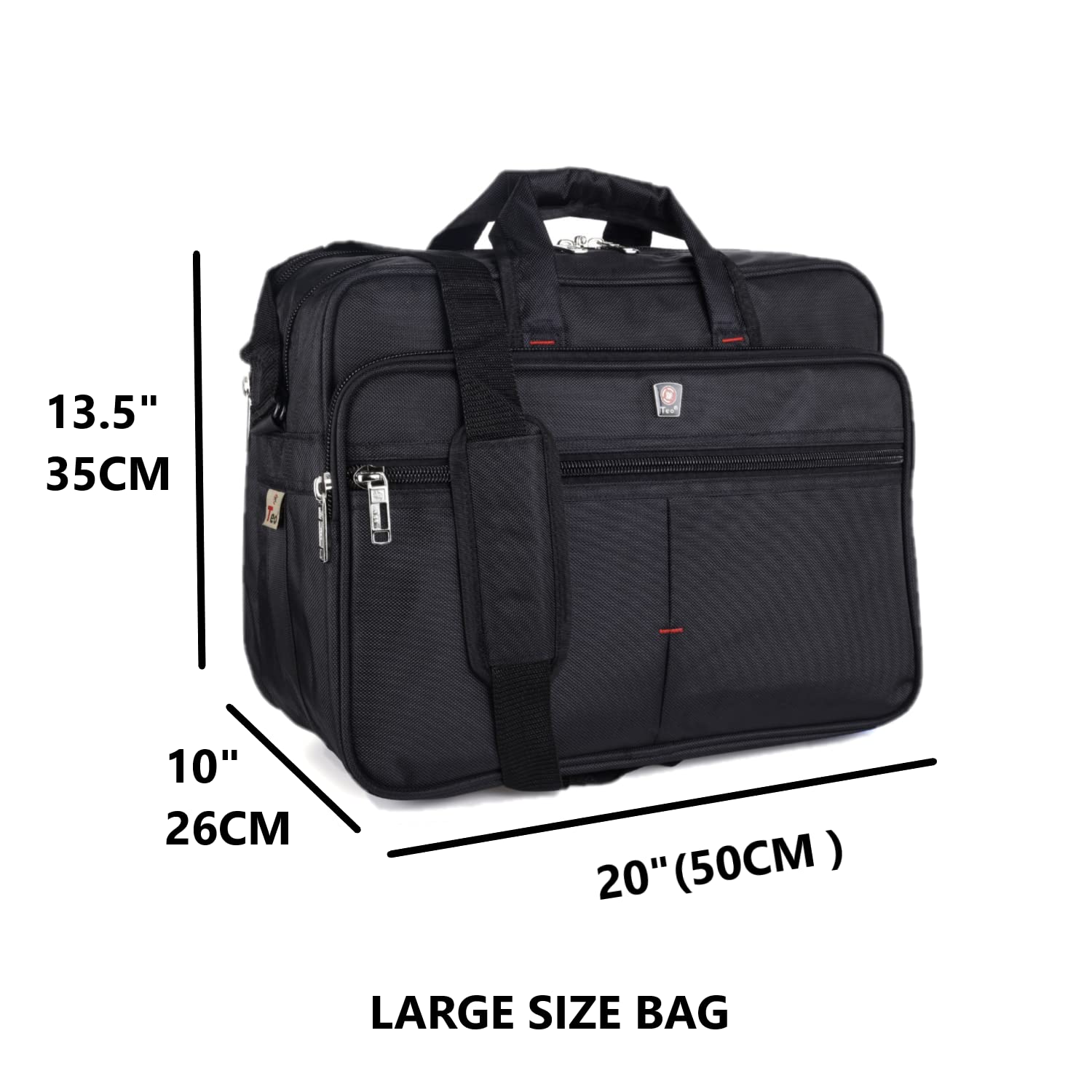 (45 Ltrs 20 Inch Polyester Large Multipurpose Messenger Bag For Mechanics, Electrician & Technician/Tool Bag/Shoulder Bag, office Laptop Bag with 5 Compartments - Black 10 61dRFMW1OML. SL1500