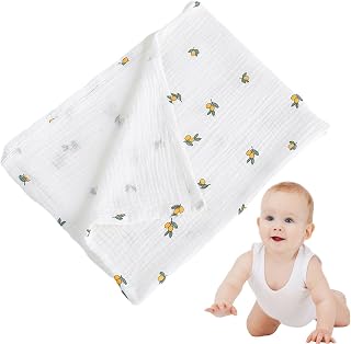 Tot Blanket Breathable Comfortable Skin-Friendly Receiving Swaddle Wrap | Cotton Crib Blanket Breathable Skin-Friendly Cloud Soft Lightweight Muslin Unisex Wrap Wrap Wrap for Nice Young Boys or