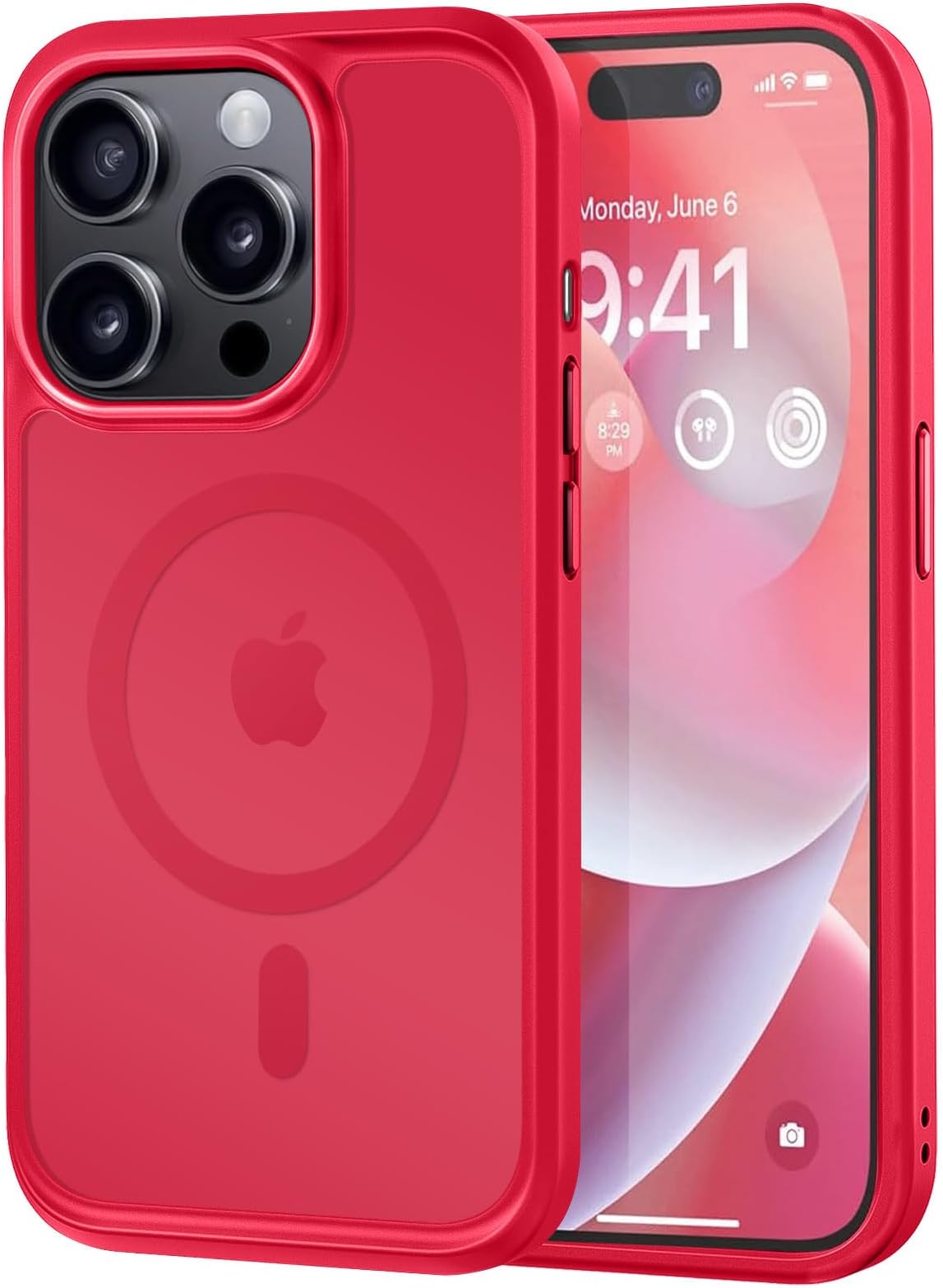 MOCCA Magnetic Shockproof for iPhone 14 Pro Case,Red